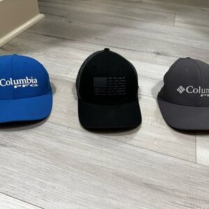 Columbia PFG Bright Blue Fishing Cap with White Logo Patch